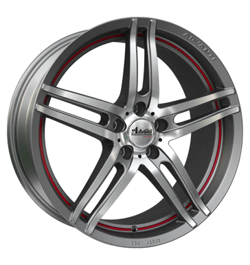 pneumatiky - 7.5x17 5x114.3 ET45 Advanti Racing Starline S969 grau / anthrazit matt graphit poliert diskrtne Rfky / Alu Scooter Parts zvedk Autoprodejce