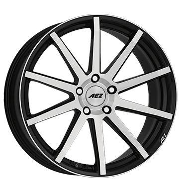 pneumatiky - 7.5x17 5x108 ET48 AEZ Straight schwarz black polished ostatn Rfky / Alu Speedline Wheelworld pneu