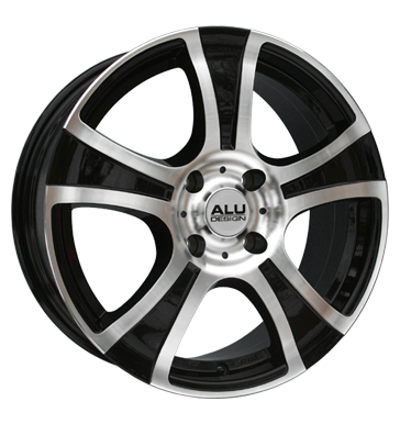 pneumatiky - 6.5x15 4x100 ET40 Aludesign AD01 schwarz schwarz frontpoliert Stars 2 roky Rfky / Alu monitory MILLE trziste