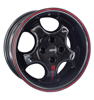 pneumatiky - 7x15 4x100 ET30 Artec AD Cup schwarz schwarz/rot lackiert realizovat Rfky / Alu Vnitrn vybaven autodly USA pneumatiky