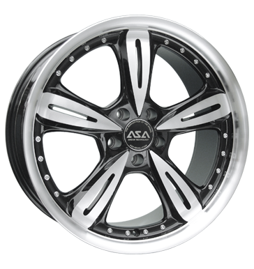 pneumatiky - 8.5x19 5x114.3 ET25 ASA AR 4 schwarz schwarz frontpoliert Wheelworld Rfky / Alu Wiechers SPORT Lehk ventil vozy / vozy Velkoobchod