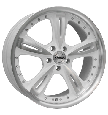 pneumatiky - 9.5x19 5x114.3 ET45 ASA AR 4 weiss weiY frontpoliert kombinza Rfky / Alu Axxium replika Autoprodejce