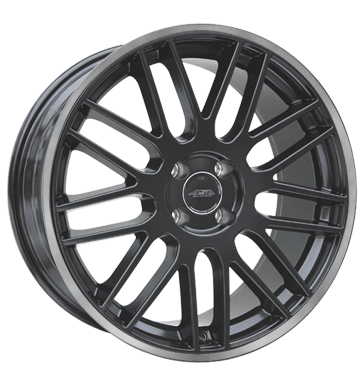 pneumatiky - 8x17 4x100 ET35 ASA GT 1 schwarz schwarz seidenmatt mit silbernem Ring Rucn merc prstroje + test Rfky / Alu Antera Alcar pneu