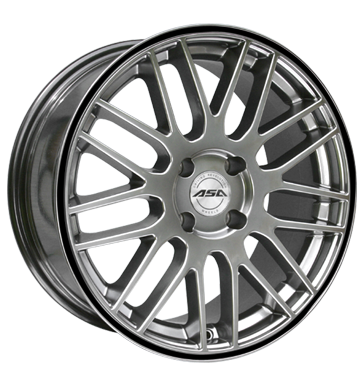 pneumatiky - 8x17 4x100 ET35 ASA GT 1 silber shiny silber mit schwarzem Ring Offroad cel rok od 17,5 