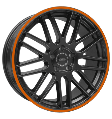 pneumatiky - 8.5x19 5x112 ET30 ASA GT 1 schwarz schwarz seidenmatt mit orangem Ring Motorsport Rfky / Alu PLATINUM ABSENCE Autoprodejce