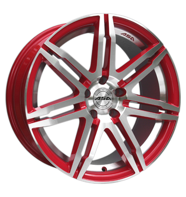 pneumatiky - 8.5x18 5x114.3 ET35 ASA GT 2 rot rot-glanz-frontpoliert MERCEDES BENZ Rfky / Alu Motocyklov zvody sapont pneu