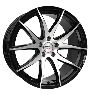 pneumatiky - 8x18 5x112 ET35 ASA GT 3 schwarz schwarz glanz frontpoliert Offroad cel rok od 17,5 