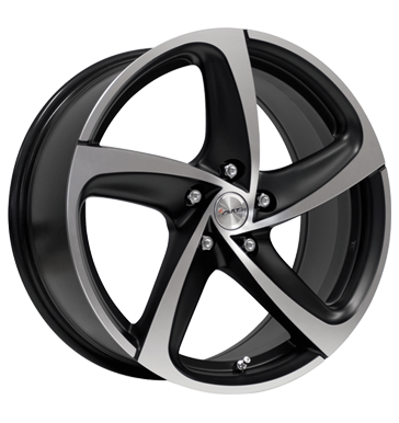 pneumatiky - 7x16 5x100 ET35 Avus AC-507 schwarz matt black polished motocykl Rfky / Alu nemrznouc smes pneumatick nrad velkoobchod s pneumatikami