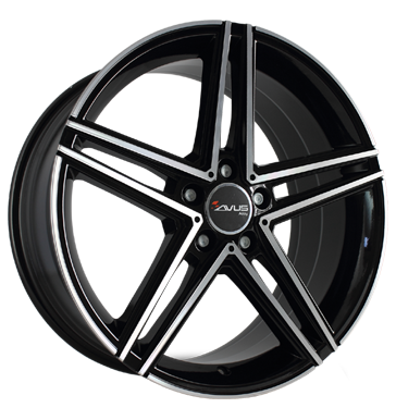 pneumatiky - 8.5x18 5x112 ET35 Avus AC-515 schwarz black polished dly na nkladn auta Rfky / Alu Motocykl Navigace a cestovn Leichtkraftrad dly pneu b2b