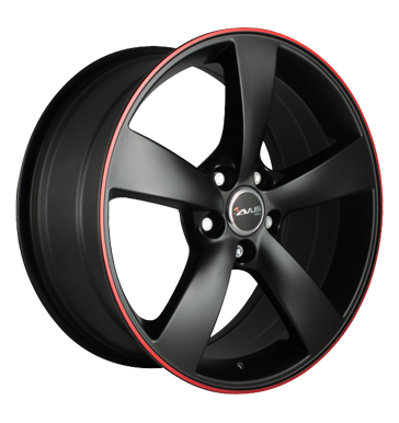 pneumatiky - 8x18 5x112 ET35 Avus AF 10 schwarz matt black red line ozdobnmi kryty Rfky / Alu Sportovn vfuky Artec disky