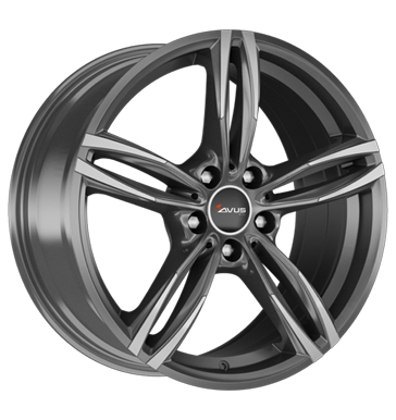 pneumatiky - 7.5x17 5x112 ET30 Avus AF 15 grau / anthrazit anthracite polished Workshop vozk Rfky / Alu extender ventil / drzk Wiechers SPORT velkoobchod s pneumatikami