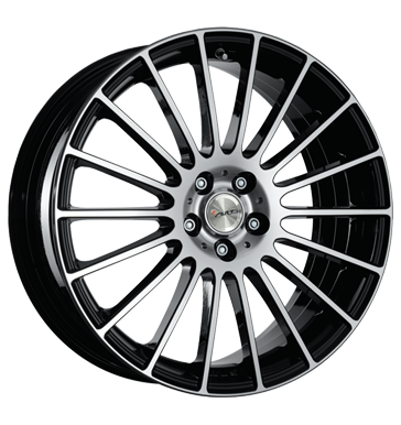 pneumatiky - 7x17 4x108 ET42 Avus ACM03 schwarz black polished Rondell Rfky / Alu Oldtimer dly Americk vozy pneu