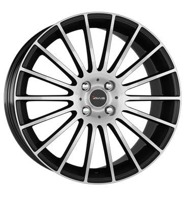 pneumatiky - 6.5x15 4x100 ET37 Avus AC-M03 schwarz black polished Prizpusoben & Performance Rfky / Alu rucn nrad Hadice / Chafers b2b pneu