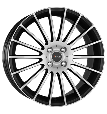 pneumatiky - 7.5x18 4x114.3 ET40 Avus AC-M03 schwarz black polished Offroad Zimn 17.5 