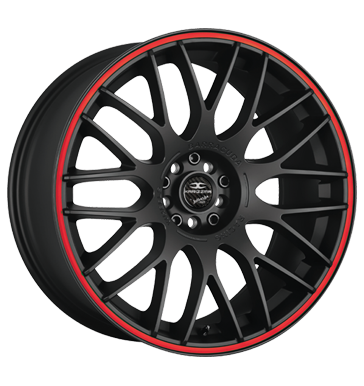 pneumatiky - 8x18 4x108 ET13 Barracuda Karizzma rot PureSports / Color Trim rot peugeot Rfky / Alu RC design Zcela specifick dly Autodlna