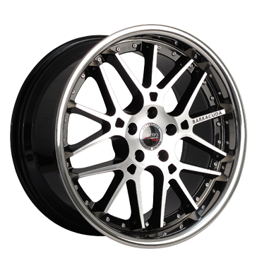 pneumatiky - 9.5x19 5x108 ET40 Barracuda Stiletto Rosso schwarz Highgloss black polished inox lip osvetlen Rfky / Alu BRABUS centrovn Autoprodejce