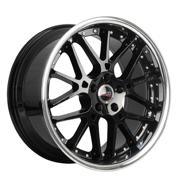 pneumatiky - 8x18 5x110 ET38 Barracuda Stiletto Rosso schwarz highgloss black randpoliert hardtops Rfky / Alu TEAM DYNAMICS ostatn pneumatiky