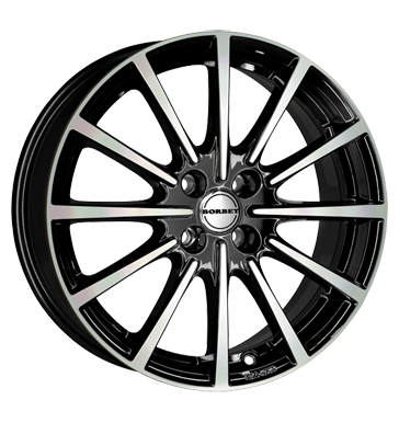 pneumatiky - 7x17 4x100 ET48 Borbet BL4 schwarz black polished Hadice / Chafers Rfky / Alu ozdobnmi kryty Barvy a Laky disky