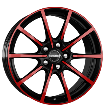pneumatiky - 8x18 5x112 ET50 Borbet BL5 mehrfarbig black red glossy nepromokav odev Rfky / Alu chlapec ALLESIO pneu