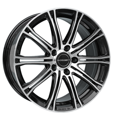 pneumatiky - 7x17 5x110 ET35 Borbet CW1 schwarz black polished renault Rfky / Alu ventil auta hardtops Autoprodejce