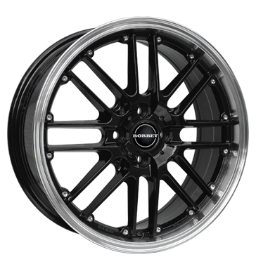 pneumatiky - 7x17 4x100 ET25 Borbet CW2 schwarz black rim polished pneumatika Rfky / Alu AUDI Letn Total kola ALU pneumatiky