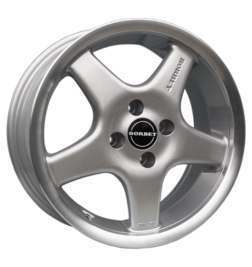 pneumatiky - 7x15 4x100 ET35 Borbet E silber silber Horn poliert Wheelworld Rfky / Alu hadice PLATINUM pneumatiky