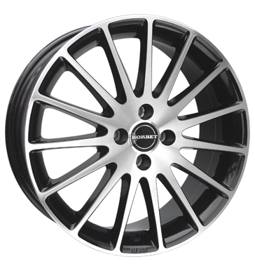 pneumatiky - 7x17 4x100 ET45 Borbet LS schwarz black polished motocykl Rfky / Alu Borbet rucn nrad Hlinkov disky