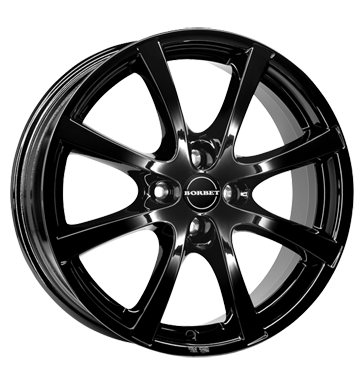 pneumatiky - 5.5x14 4x108 ET43 Borbet LV4 schwarz black glossy dly na nkladn auta Rfky / Alu chlapec kozel Autodlna