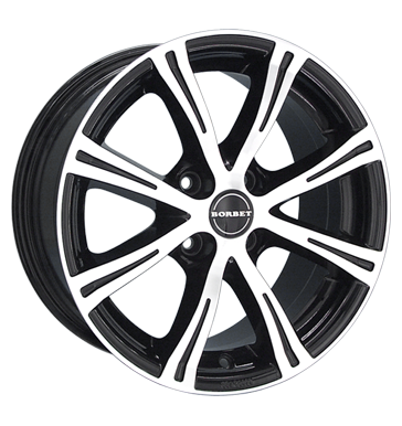 pneumatiky - 7.5x17 4x100 ET40 Borbet X8 schwarz black polished interir Rfky / Alu truck ventil Zimn kompletn kolo-ALU pneumatiky