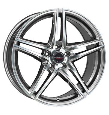 pneumatiky - 8.5x19 5x114.3 ET35 Borbet XRT grau / anthrazit graphite polished mastek Rfky / Alu Pce o automobil + drzba zrcadlo design Velkoobchod