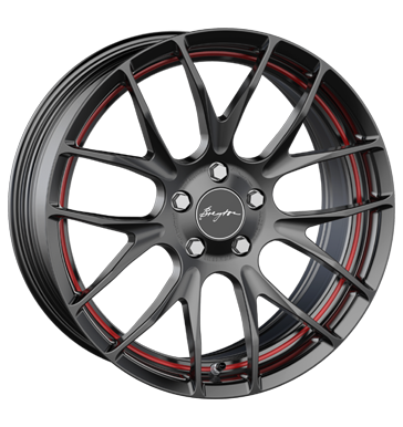 pneumatiky - 7x17 5x112 ET48 Breyton Race GTS-R schwarz matt black red circle undercut PONGRATZ Rfky / Alu Moped a mopedu dly pce o pneumatiky pneumatiky