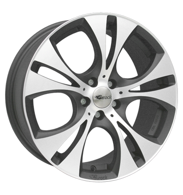 pneumatiky - 7x15 5x114.3 ET45 Brock B20 schwarz shadowblack matt poliert KOLA Rfky / Alu Ronal BRABUS pneu