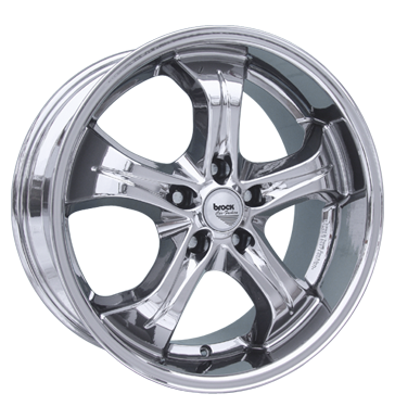 pneumatiky - 8.5x18 5x108 ET38 Brock B15 chrom slc-chrom CARLSSON Rfky / Alu Chlazen - Air hardtops pneu