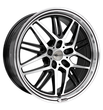 pneumatiky - 7.5x17 5x100 ET38 Brock B28 schwarz schwarz glanz vollpoliert BRABUS Rfky / Alu Kamiony pln rok od 17,5 