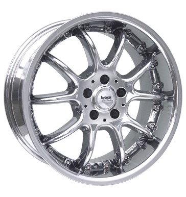 pneumatiky - 8.5x17 4x100 ET35 Brock B6 chrom slc-chrom rfky Rfky / Alu Alutec Barvy a Laky b2b pneu