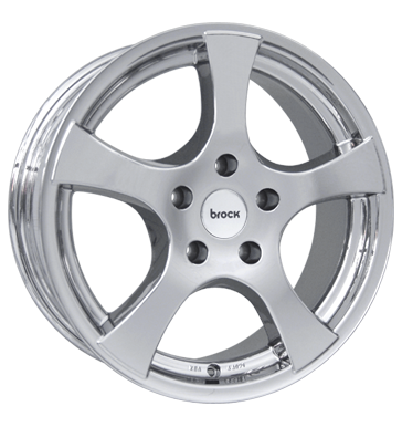 pneumatiky - 7x17 5x114.3 ET38 Brock B8 chrom chrom Flip zvaz Rfky / Alu Pce o automobil + drzba Alutec Velkoobchod