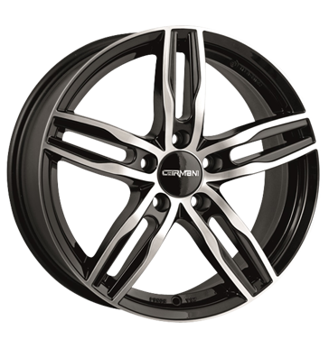 pneumatiky - 7.5x17 5x112 ET52 Carmani 14 Paul schwarz black polish Csti Quad Rfky / Alu nepromokav odev prves pneumatiky