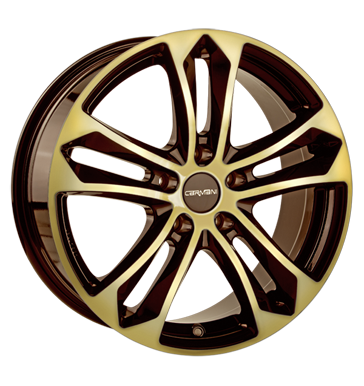 pneumatiky - 6.5x15 4x100 ET38 Carmani 5 Arrow mehrfarbig brown gold polish lkrnicky Rfky / Alu prves Hartge pneus