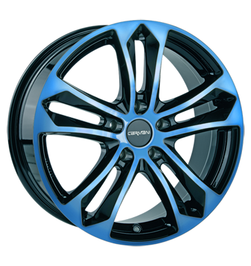 pneumatiky - 6.5x15 4x108 ET42 Carmani 5 Arrow blau light blue polish designov antny Rfky / Alu motocykl ventil nepromokav odev pneumatiky