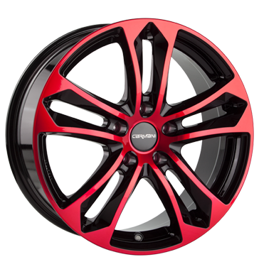 pneumatiky - 6.5x15 5x112 ET44 Carmani 5 Arrow rot red polish Lehk nkladn auto lto od 17,5 