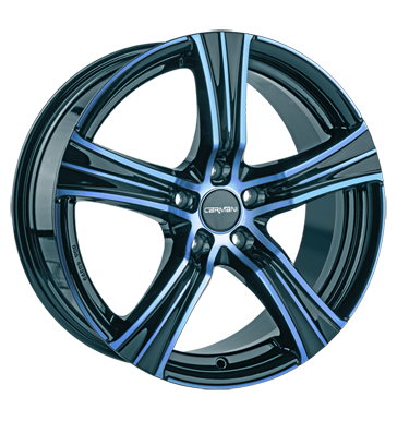 pneumatiky - 7.5x17 5x114.3 ET35 Carmani 6 Impact blau light blue polish opravu pneumatik Rfky / Alu Jahreswagen prejezdy pneumatiky