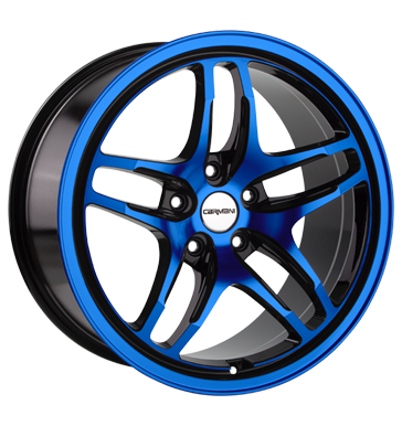 pneumatiky - 9.5x19 5x120 ET18 Carmani 8 Liberty blau blue polish nosic kol Rfky / Alu pce o pneumatiky mastek trhovisko