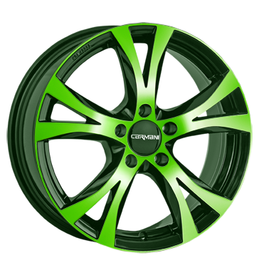 pneumatiky - 6.5x15 5x112 ET44 Carmani 9 Compete OR.D. grün neon green polish zemn prce Rfky / Alu Prizpusoben & Performance Cel rok vuz pneumatiky