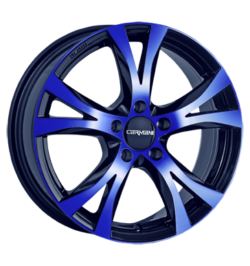 pneumatiky - 8x18 5x114.3 ET35 Carmani 9 Compete blau blue polish kombinza Rfky / Alu ALLESIO Letn Total kola ALU pneumatiky