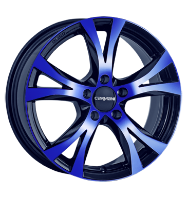 pneumatiky - 7x16 5x114.3 ET45 Carmani 9 Compete blau blue polish Auto-Tuning + styling Rfky / Alu automobilov sady Borbet Autodlna