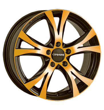 pneumatiky - 7x16 5x120 ET35 Carmani 9 Compete orange orange polish Ronal Rfky / Alu Toora dly b2b pneu