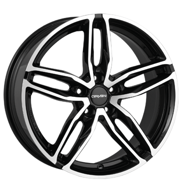 pneumatiky - 8.5x19 5x108 ET45 Carmani 13 Twinmax schwarz black polish GS-Wheels Rfky / Alu speciln nstroj Opel b2b pneu