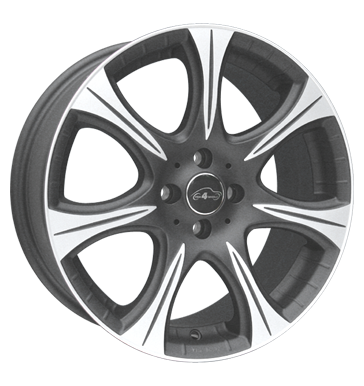 pneumatiky - 7.5x17 4x114.3 ET38 Com4Wheels Cuervo schwarz mattschwarz frontpoliert KING Rfky / Alu Chlazen - Air bezpecnostn vesty Autodlna