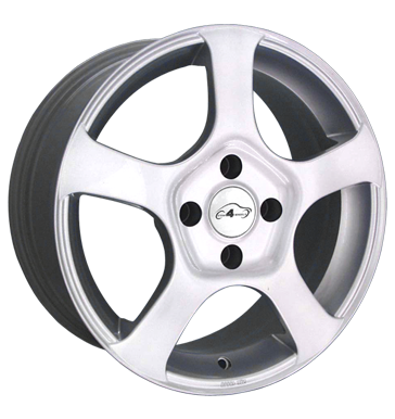 pneumatiky - 6x15 4x100 ET44 Com4Wheels Imola silber silber lackiert diskrtne Rfky / Alu nhradn dly auto trailer Tricka pneu