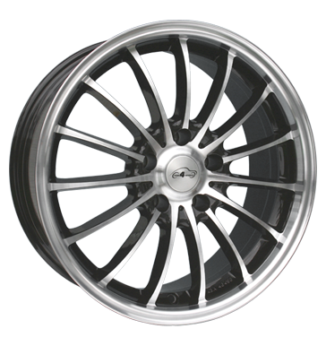 pneumatiky - 7.5x17 5x112 ET35 Com4Wheels Medusa schwarz glanzschwarz frontpoliert Borbet Rfky / Alu Standardn In-autodoplnky Pce o automobil + drzba trziste